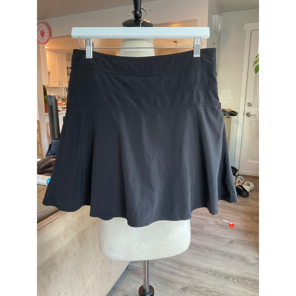 Athleta Black Active Skort Hiking Pickleball Gym Skirt Size 6 Comfy